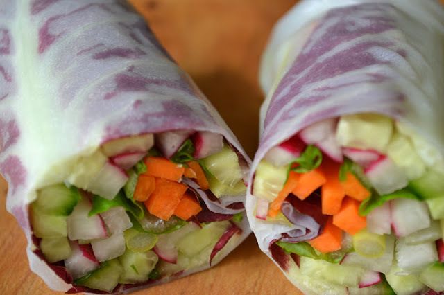 Vietnamese Summer Rolls with Spicy Peanut Dipping Sauce Recipe | HeyFood — heyfoodapp.com