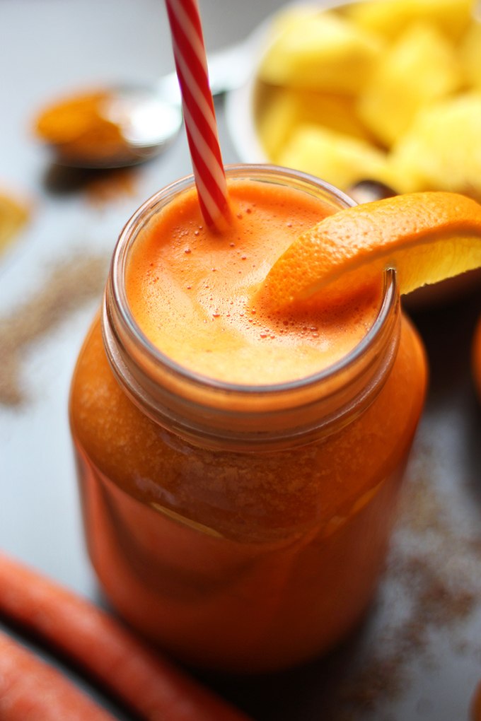 Easy Carrot Orange Pineapple Detox Juice Recipe | HeyFood — heyfoodapp.com
