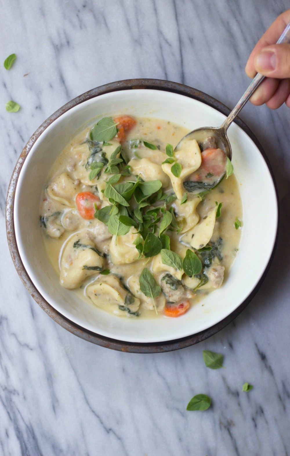 The Best Creamy Tortellini Soup Recipe | HeyFood — heyfoodapp.com