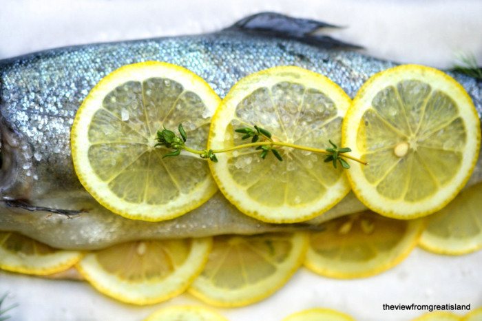 Whole Baked Trout with Herb Salsa Recipe | HeyFood — heyfoodapp.com