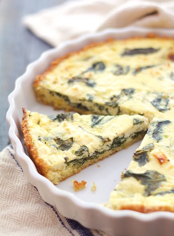 Spinach and Feta Quiche with Quinoa Crust Recipe | HeyFood — heyfoodapp.com