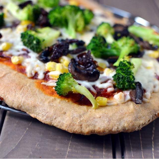 California Veggie Pizza Recipe on Whole wheat Crust Recipe | HeyFood — heyfoodapp.com