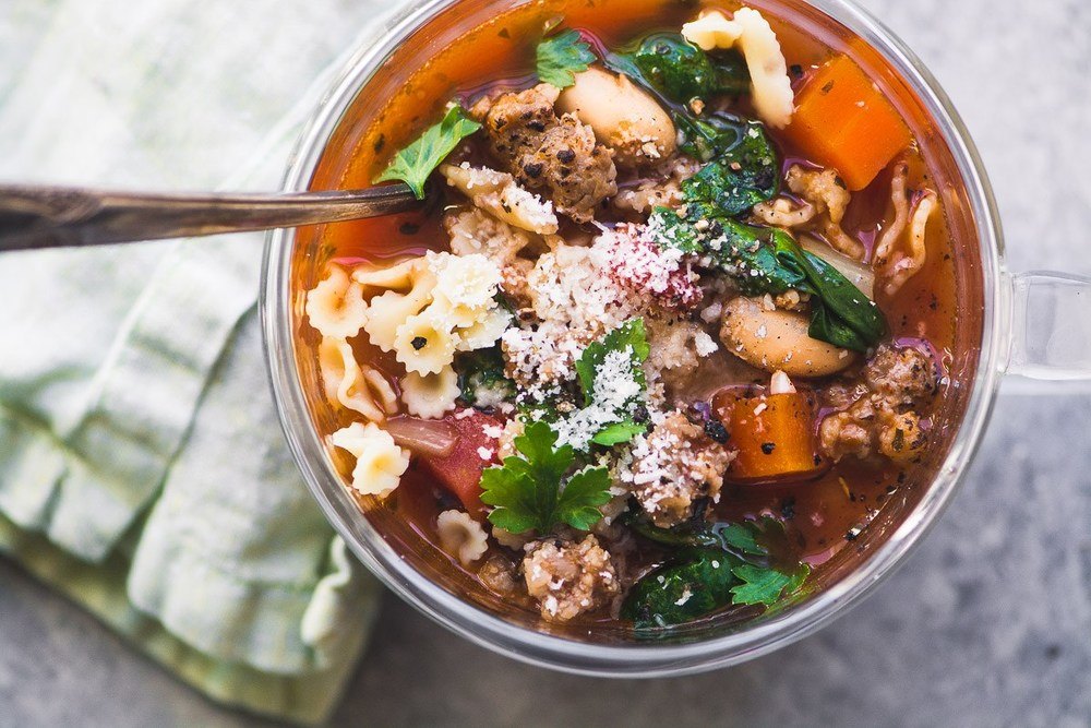 Italian Sausage and Bean Soup Recipe | HeyFood — heyfoodapp.com