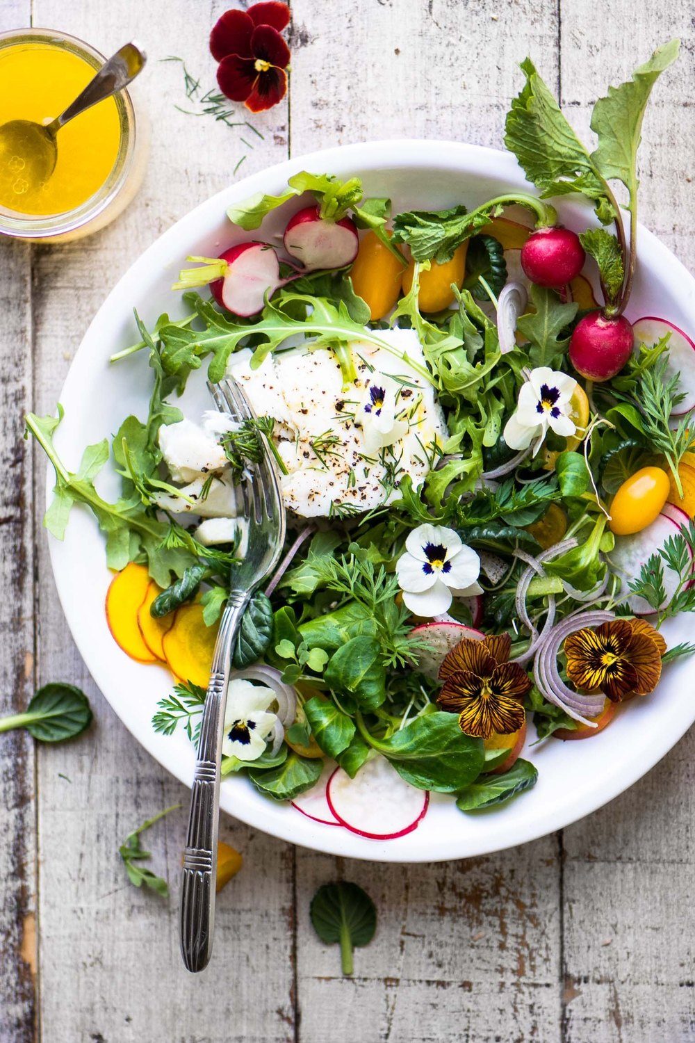 Poached Halibut Salad with Meyer Lemon Vinaigrette Recipe | HeyFood — heyfoodapp.com