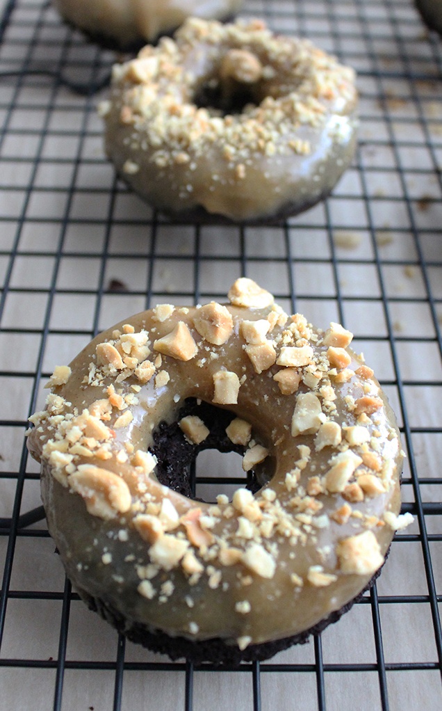 Vegan Chocolate Donuts + Peanut Butter Glaze Recipe | HeyFood — heyfoodapp.com