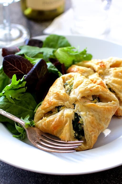 Chicken Spinach and Artichoke Puff Pastry Parcels Recipe | HeyFood — heyfoodapp.com