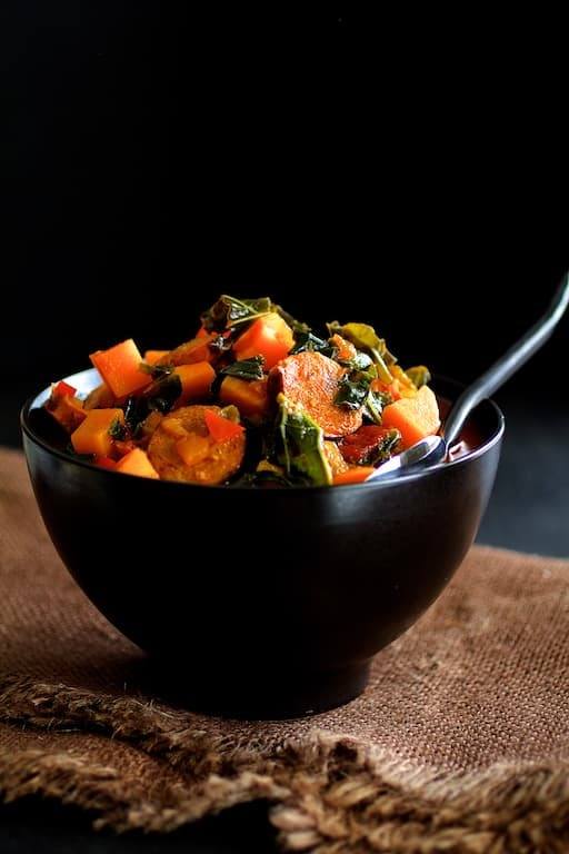Chorizo Kale and Sweet Potato Stew Recipe | HeyFood — heyfoodapp.com