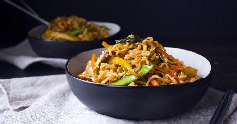 Teriyaki Noodle Stir-Fry Recipe | HeyFood — heyfoodapp.com