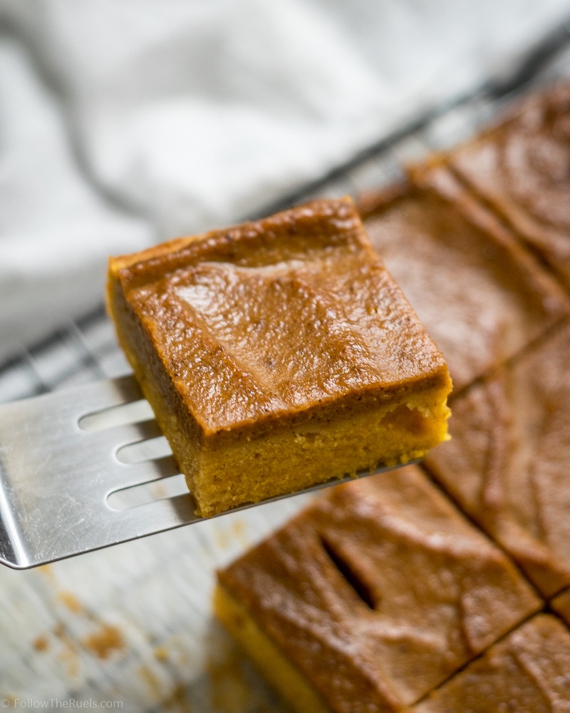 Soft and Gooey Pumpkin Bars Recipe | HeyFood — heyfoodapp.com