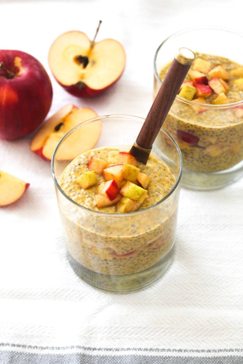 Pumpkin Spice Chia Pudding and Apple Compote Recipe | HeyFood — heyfoodapp.com