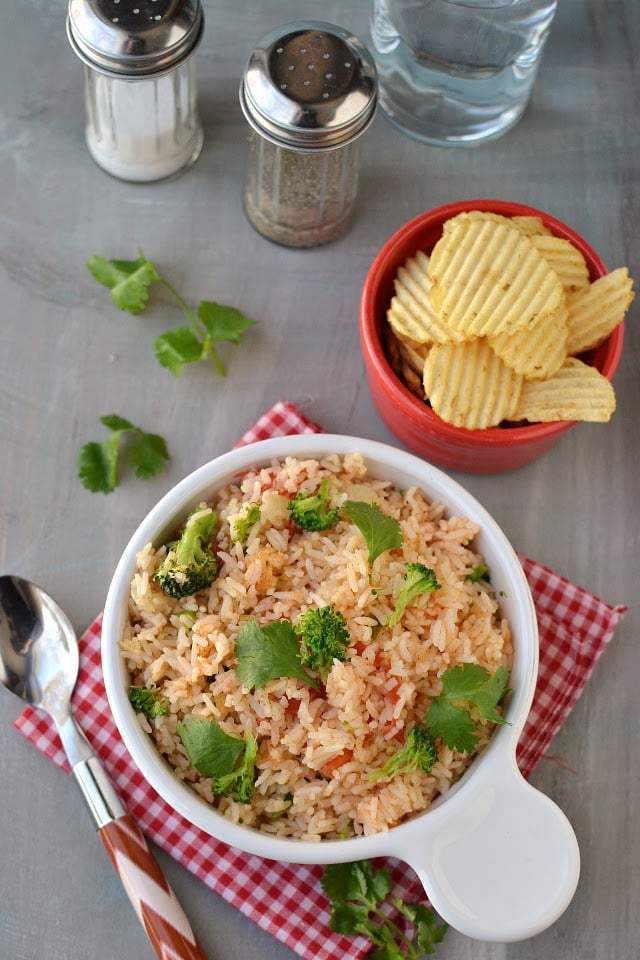 Whole Tomato Rice with Indian flavors (made in Rice Cooker) Recipe | HeyFood — heyfoodapp.com