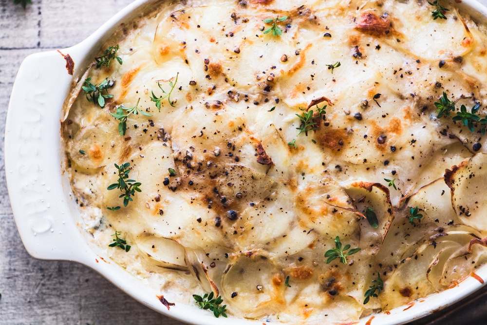 Potato and Onion Gratin  Recipe | HeyFood — heyfoodapp.com