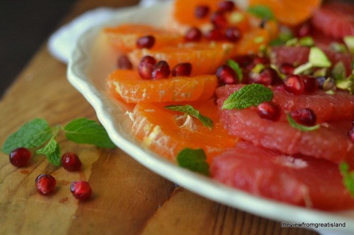 Mixed Citrus Salad with Pomegranate, Mint, and Pistachio Recipe | HeyFood — heyfoodapp.com