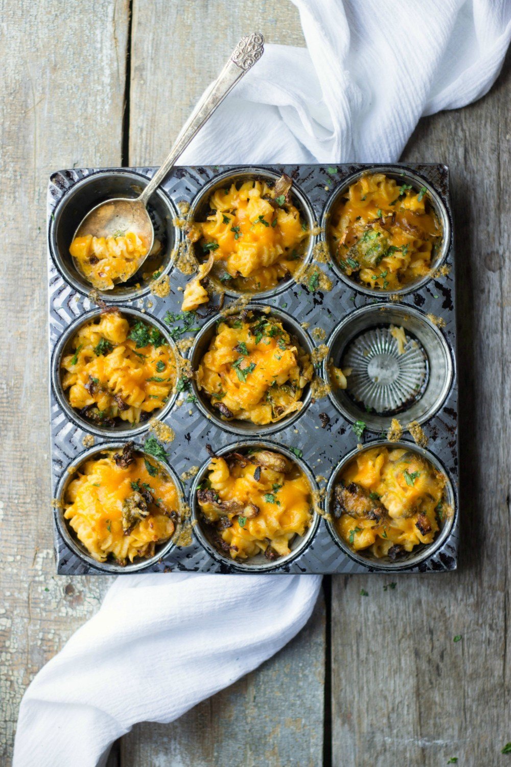 Roasted Veggie Mac & Cheese Cups Recipe | HeyFood — heyfoodapp.com