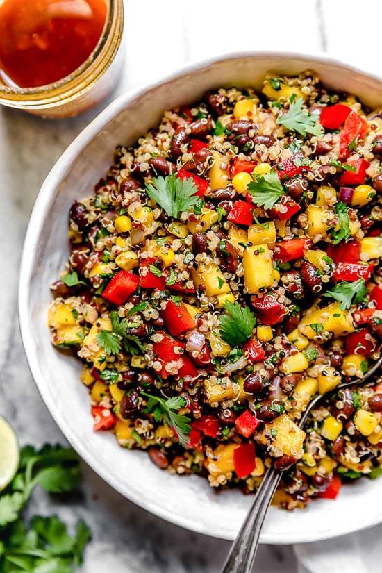 Southwestern Black Bean, Quinoa And Mango Salad Recipe | HeyFood — heyfoodapp.com