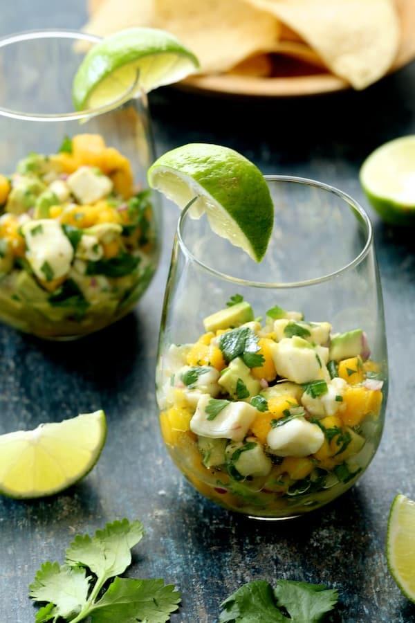 Halibut Ceviche with Mango and Avocado Recipe | HeyFood — heyfoodapp.com
