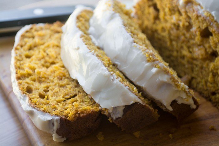 Maple Glazed Pumpkin Bread Recipe | HeyFood — heyfoodapp.com