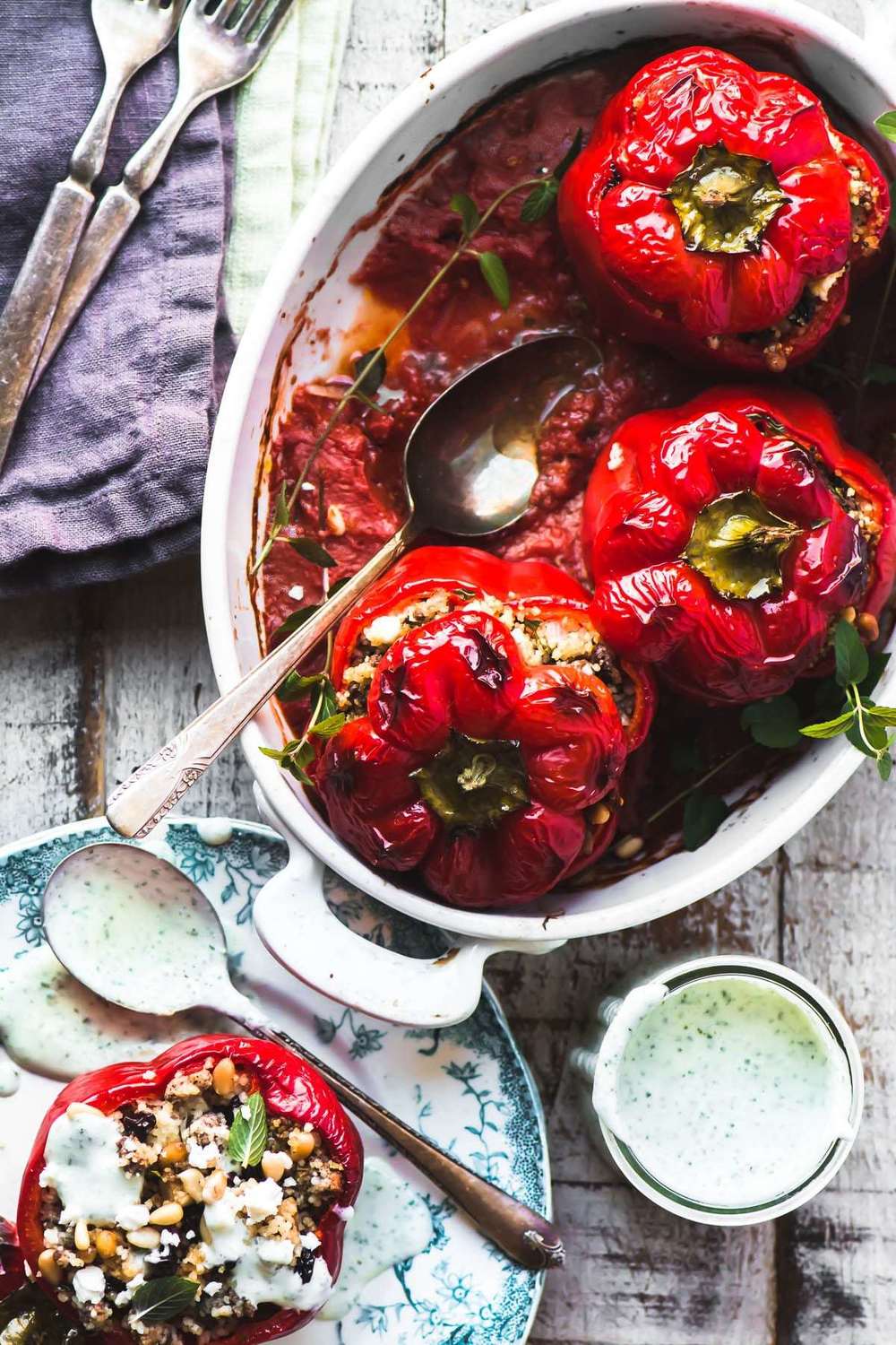 Spiced Lamb and Couscous Stuffed Red Peppers Recipe | HeyFood — heyfoodapp.com
