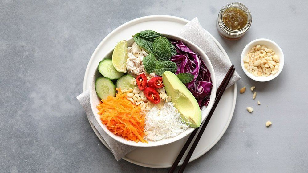 Rice Paper Roll in a Bowl Recipe | HeyFood — heyfoodapp.com