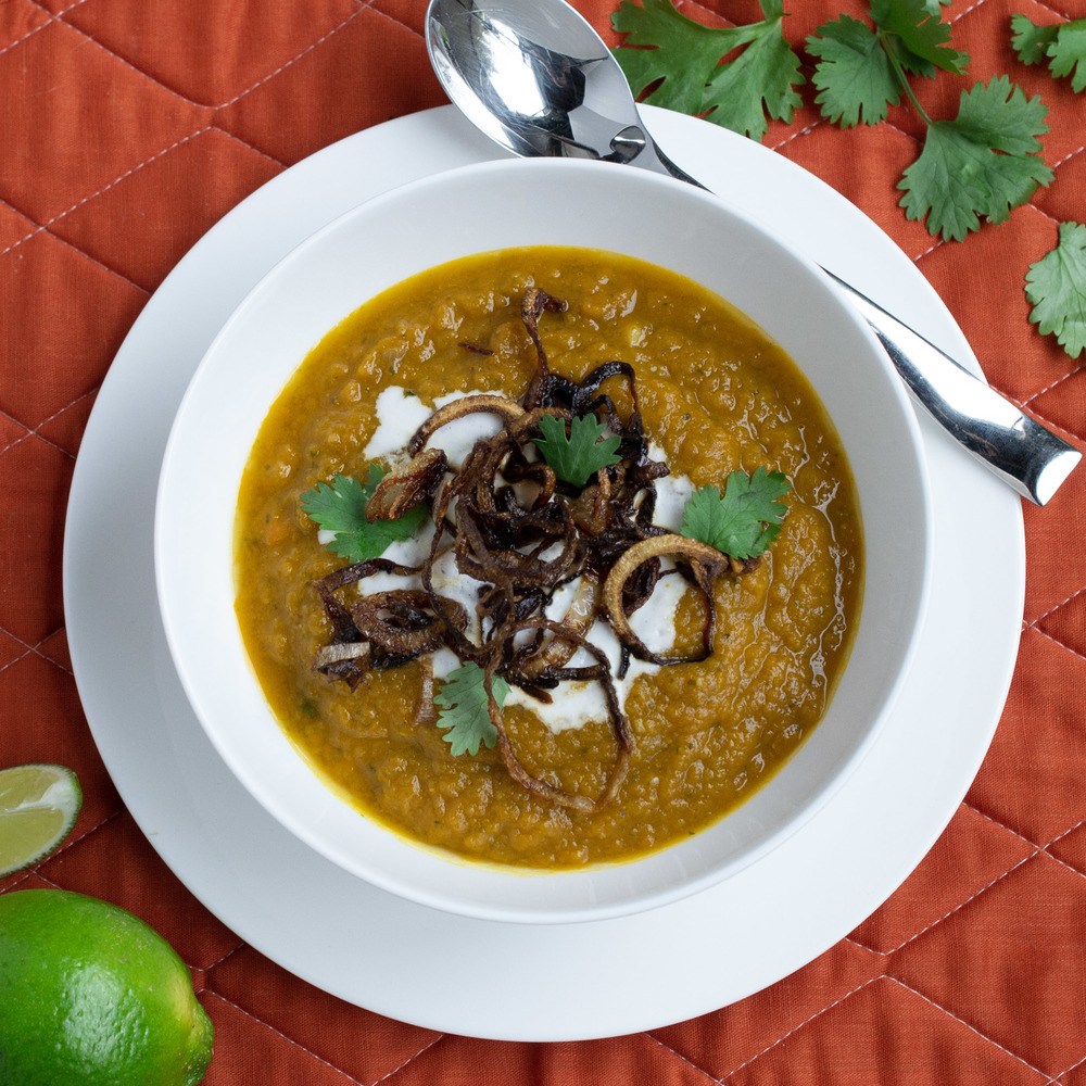 Spicy Thai Coconut Pumpkin Soup Recipe | HeyFood — heyfoodapp.com