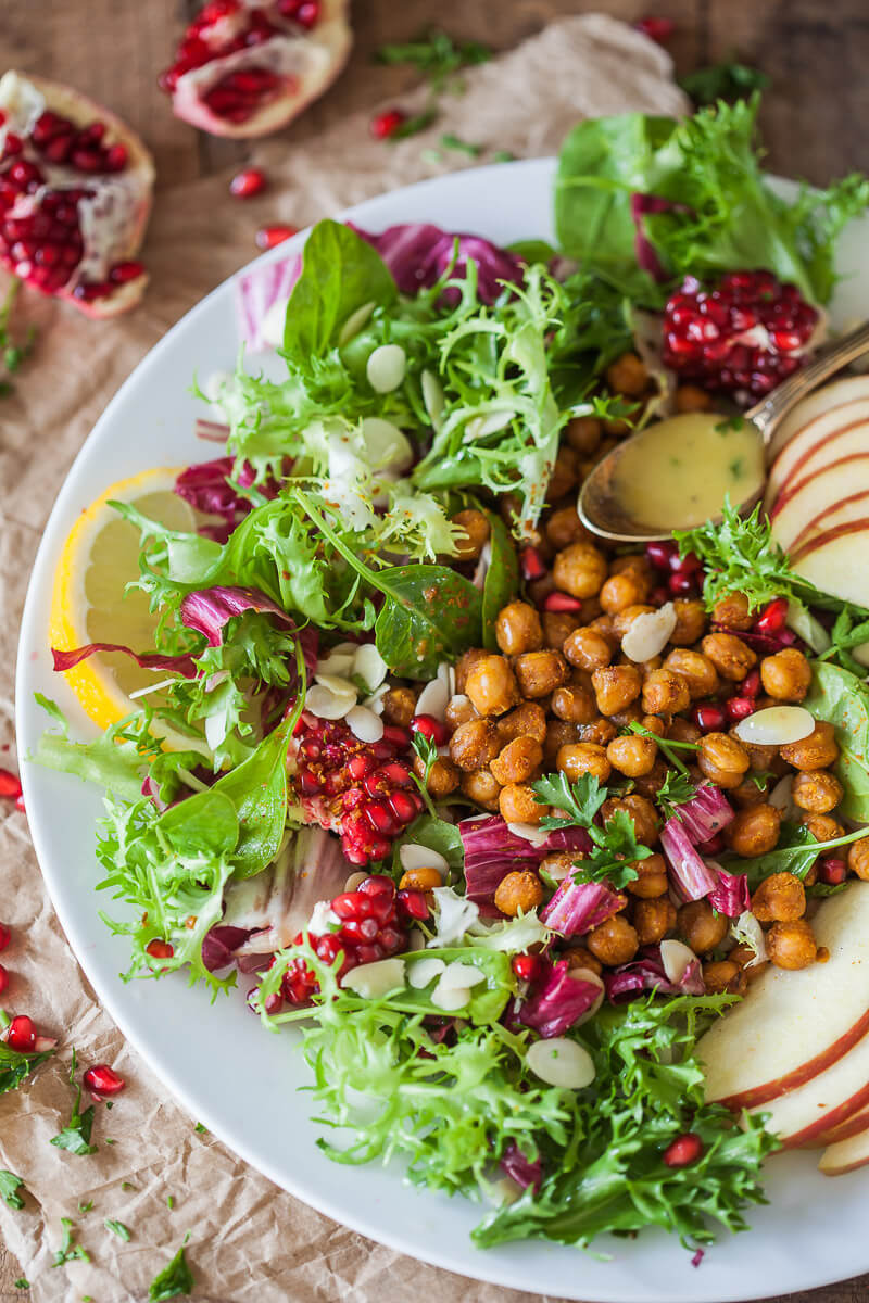 Fall Abundance Endive Salad with Crispy Chickpeas Recipe | HeyFood — heyfoodapp.com