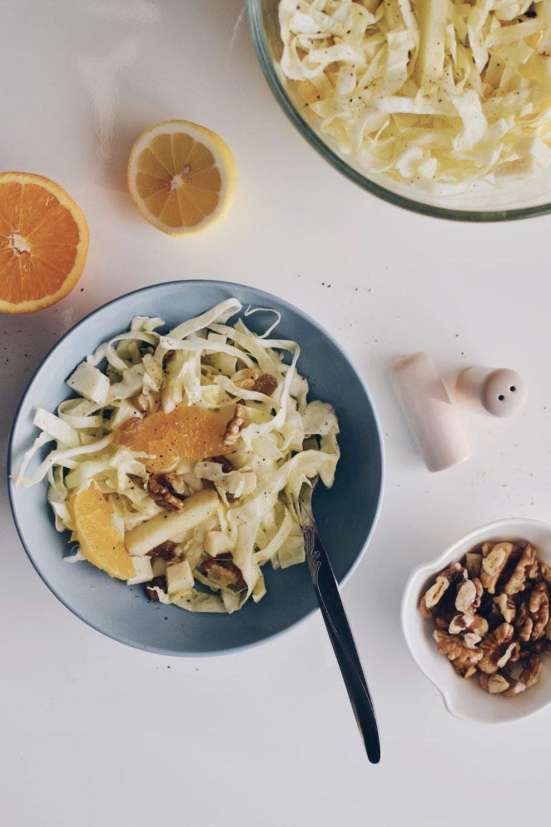 White cabbage and fruits salad Recipe | HeyFood — heyfoodapp.com