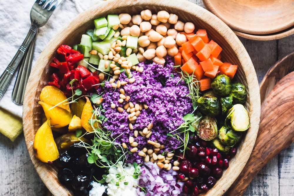 Purple Cauliflower Rice Salad Recipe | HeyFood — heyfoodapp.com