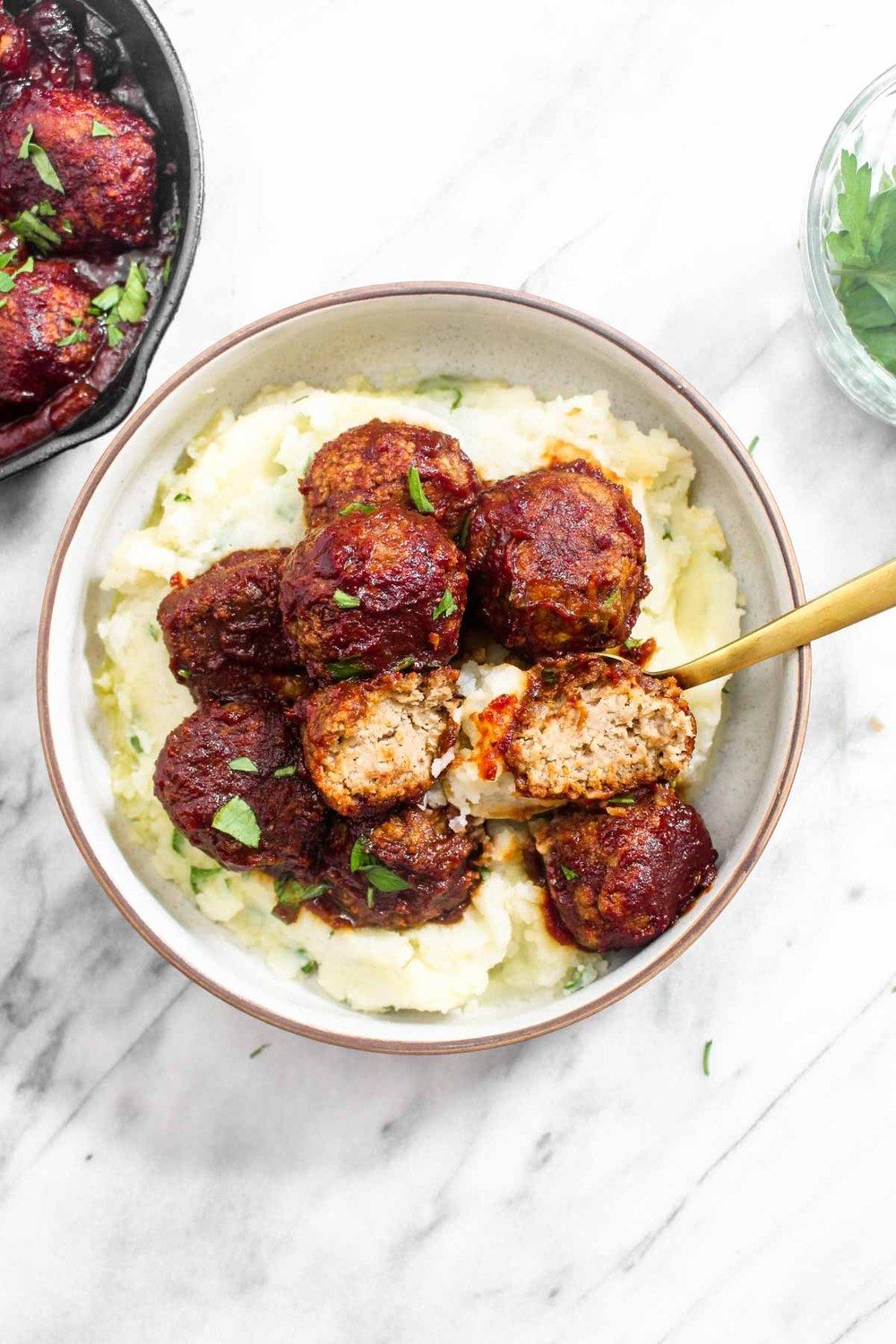 Veggie Meatballs with Cranberry Barbecue Sauce Recipe | HeyFood — heyfoodapp.com
