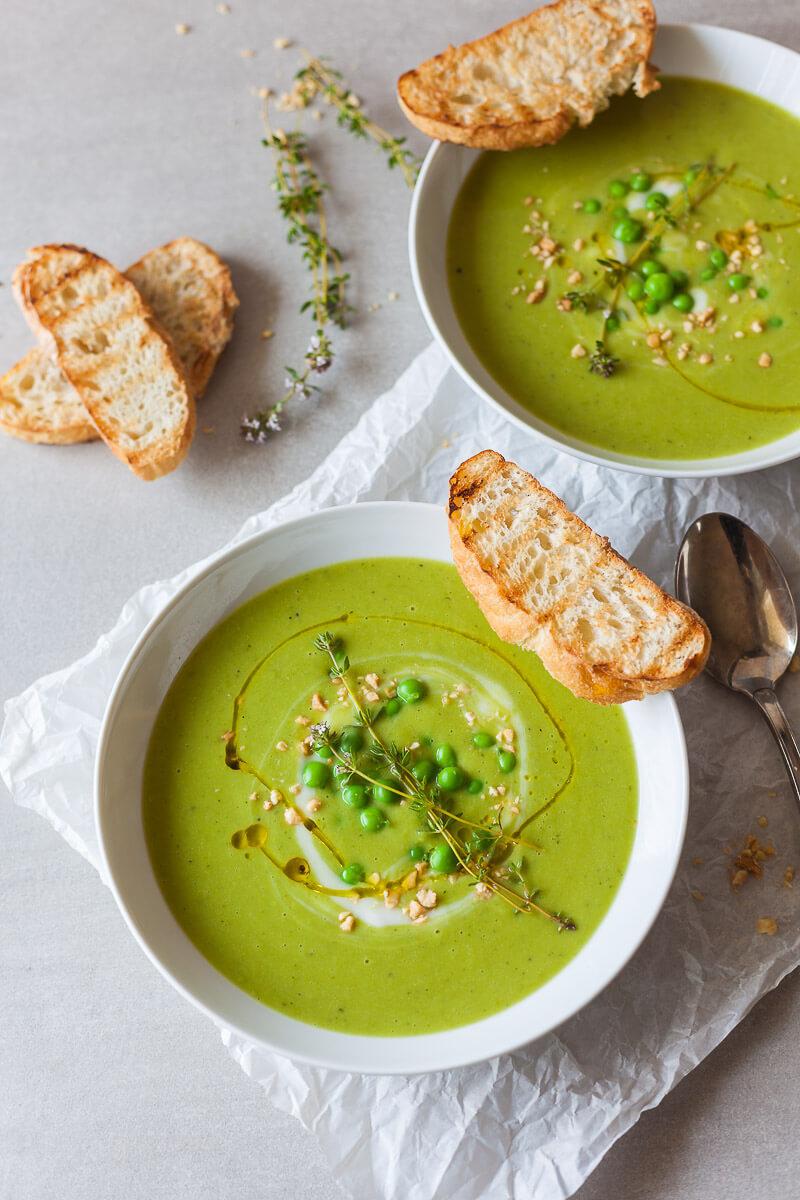 5-ingredient Green Vegan Pea Soup Recipe | HeyFood — heyfoodapp.com