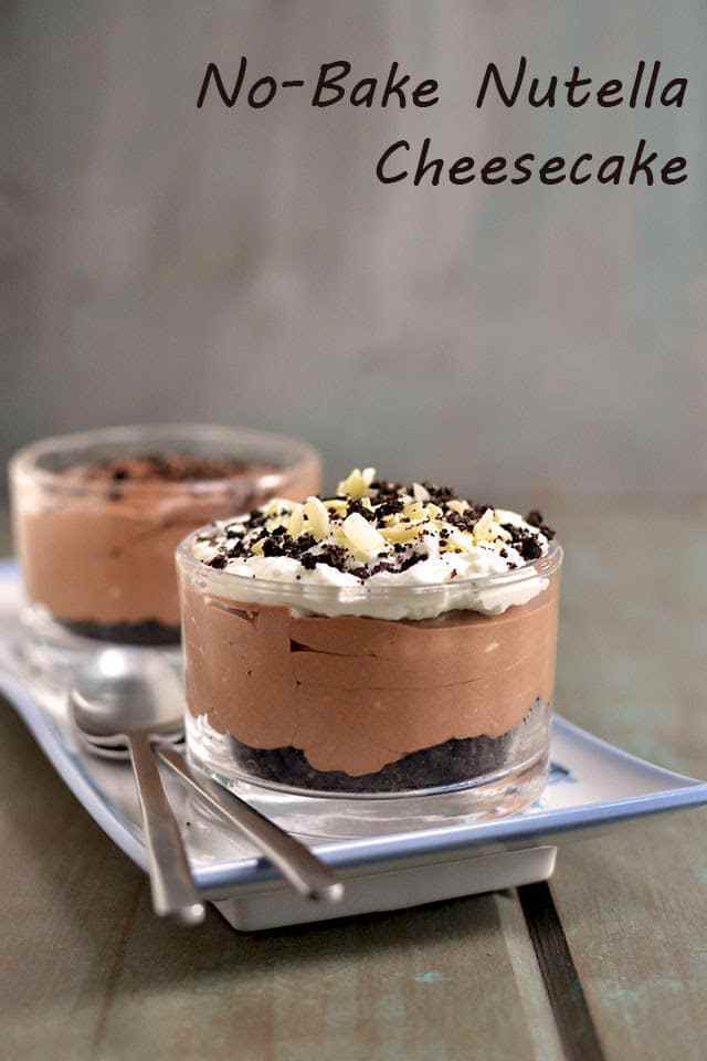 No-Bake Nutella Cheesecake Recipe | HeyFood — heyfoodapp.com