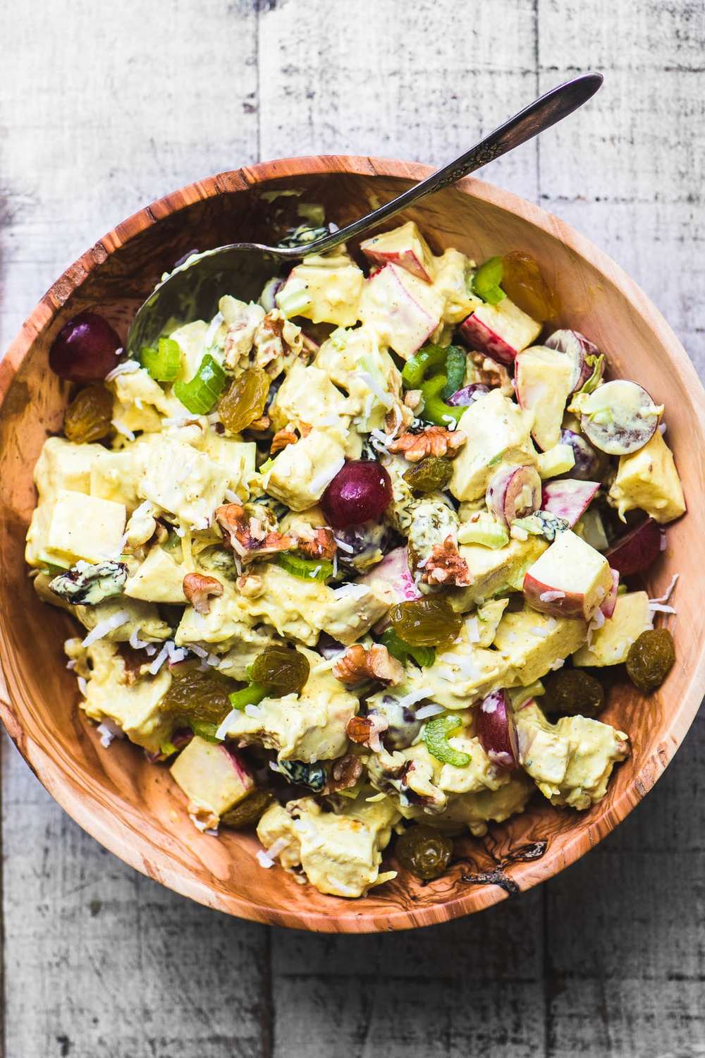 Curried Chicken Waldorf Salad Recipe | HeyFood — heyfoodapp.com