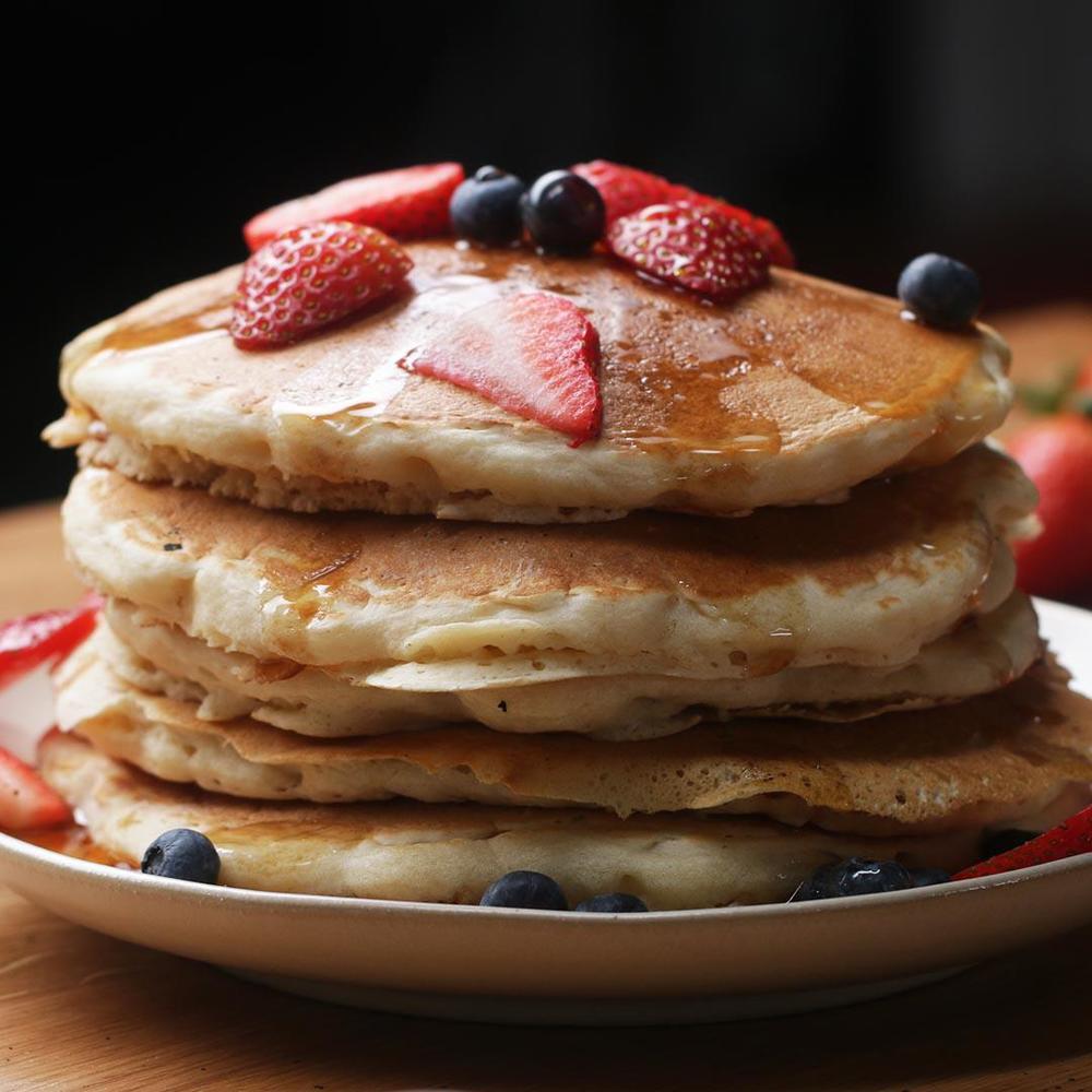 The Fluffiest Vegan Pancakes Recipe By Tasty Recipe | HeyFood — heyfoodapp.com