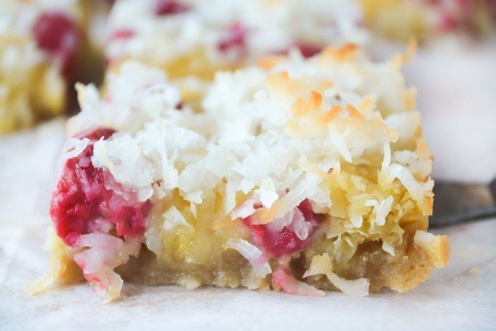 Raspberry Coconut Bars Recipe | HeyFood — heyfoodapp.com