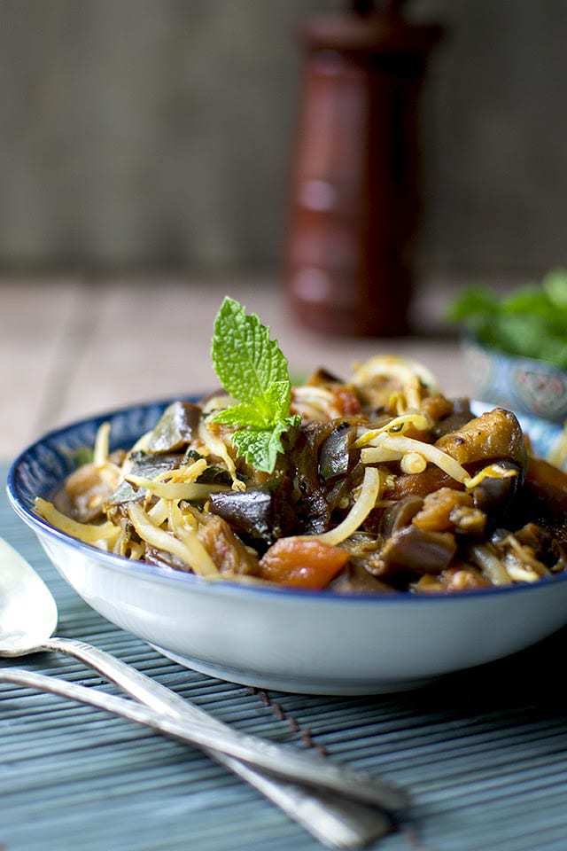 Laotian Eggplant with Tomatoes Recipe | HeyFood — heyfoodapp.com