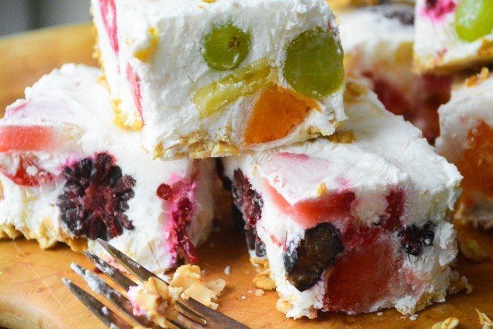 Tutti Frutti Frozen Yogurt Bars Recipe | HeyFood — heyfoodapp.com