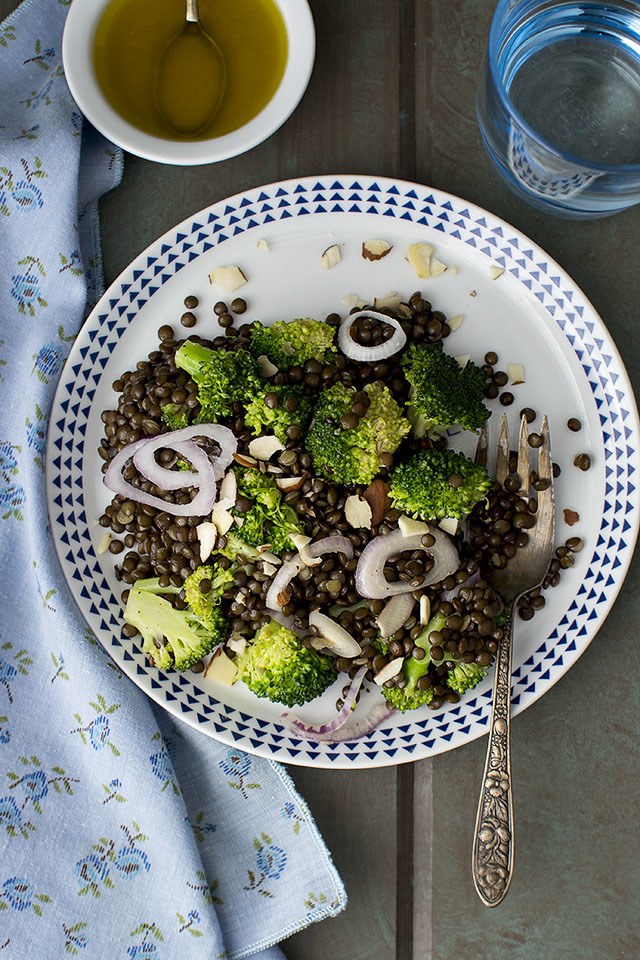 Vegan Beluga Lentil  Broccoli Salad Recipe | HeyFood — heyfoodapp.com