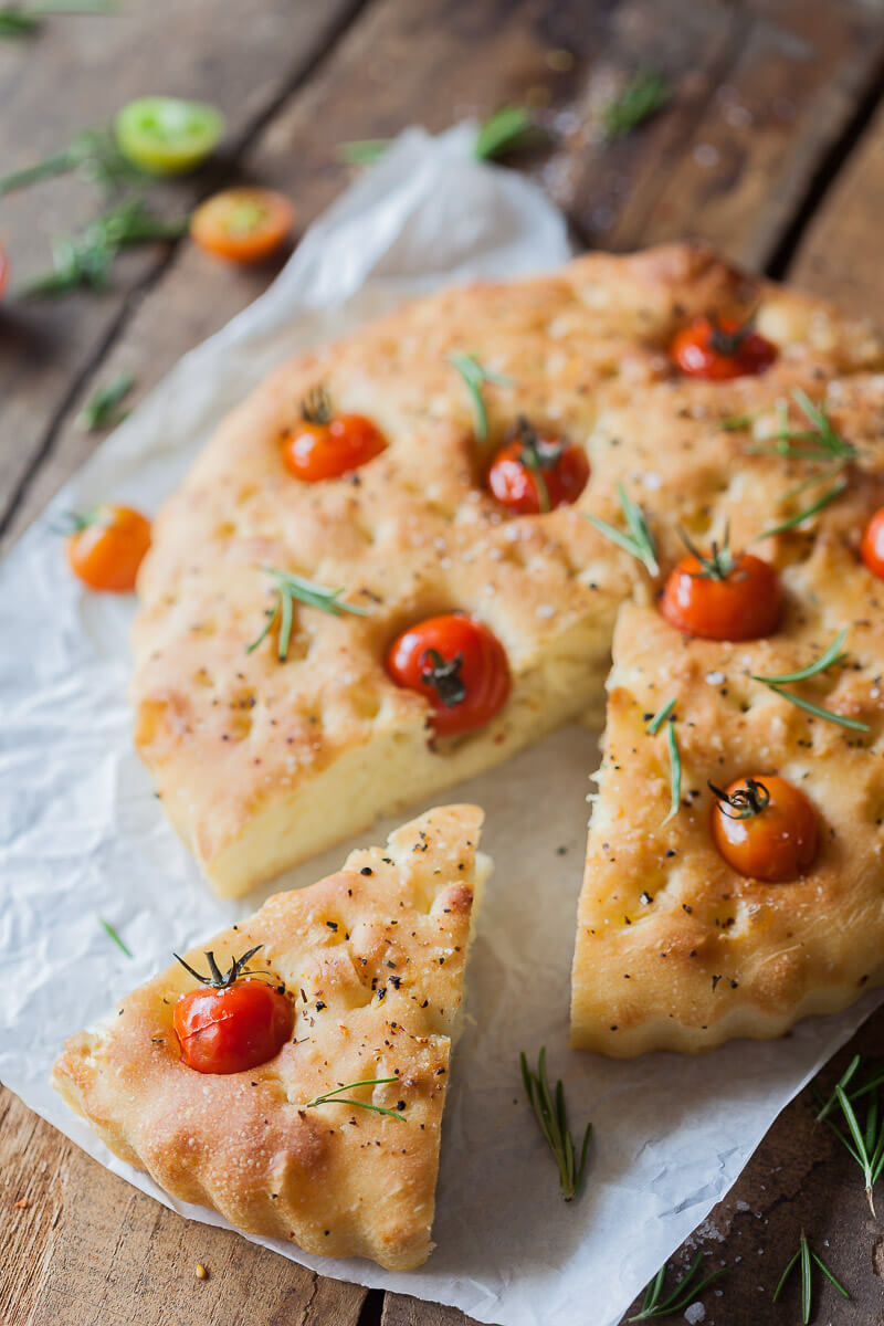 Cherry Tomato Vegan Focaccia Recipe | HeyFood — heyfoodapp.com