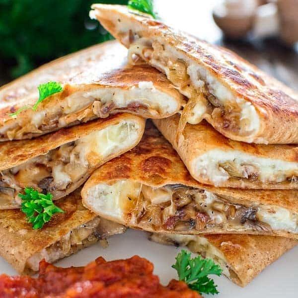 Mashed Potato Mushroom Quesadilla Recipe | HeyFood — heyfoodapp.com