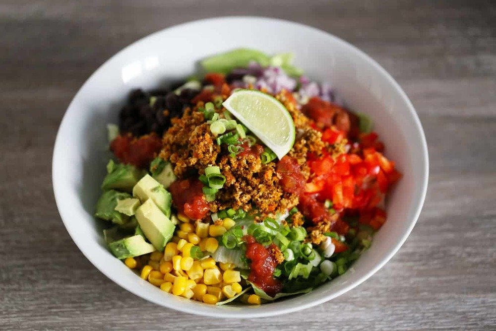 Vegan Taco Salad Bowl Recipe | HeyFood — heyfoodapp.com