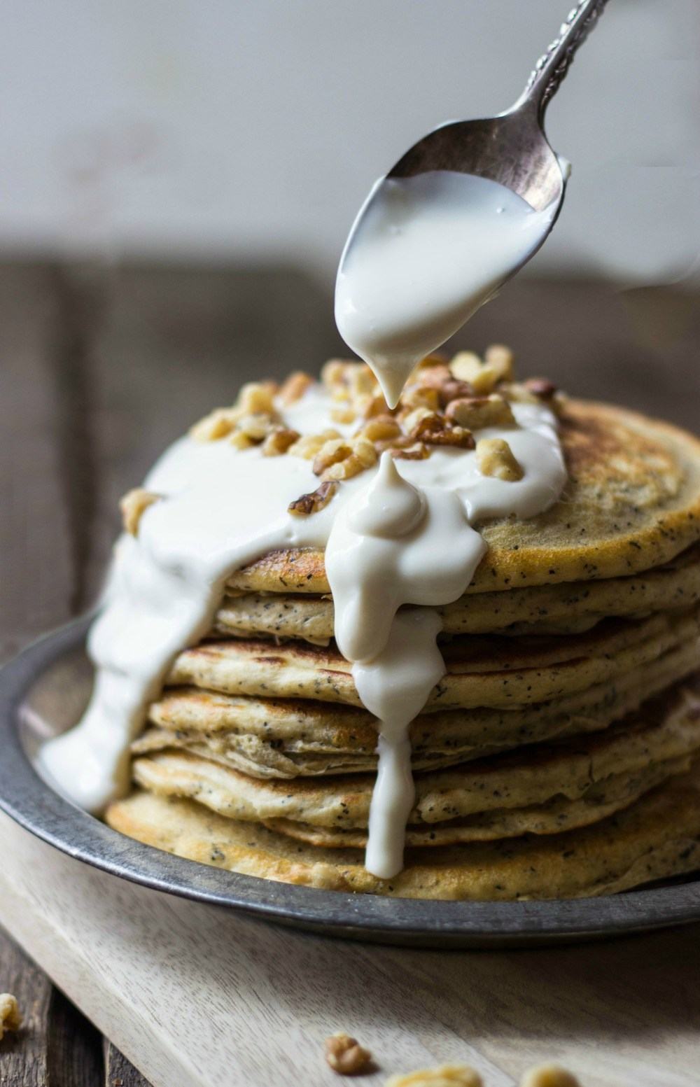 Chai Walnut Pancakes Recipe | HeyFood — heyfoodapp.com