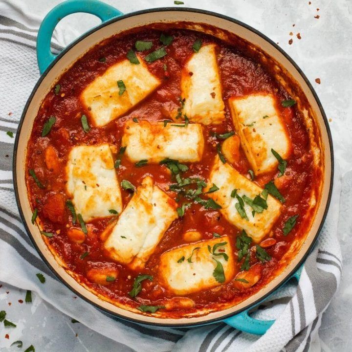 Smoky Tomato & Halloumi Bake Recipe | HeyFood — heyfoodapp.com