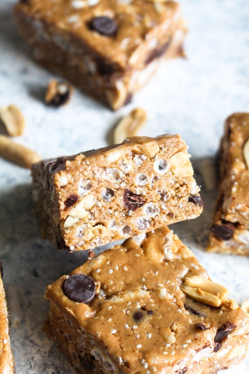 Peanut Butter Crunch Bars Recipe | HeyFood — heyfoodapp.com