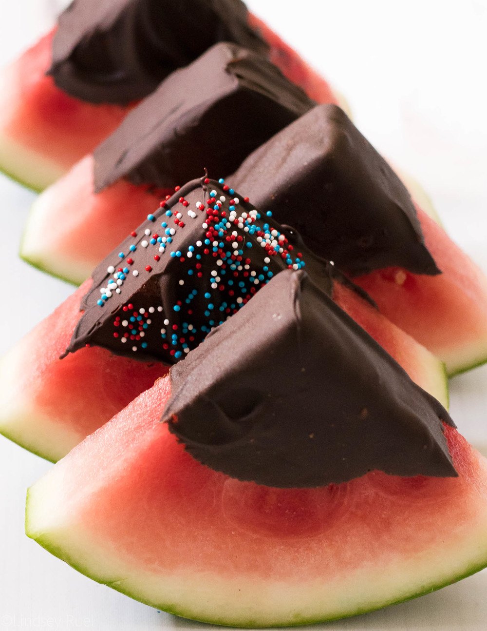 Chocolate Dipped Watermelon Recipe | HeyFood — heyfoodapp.com