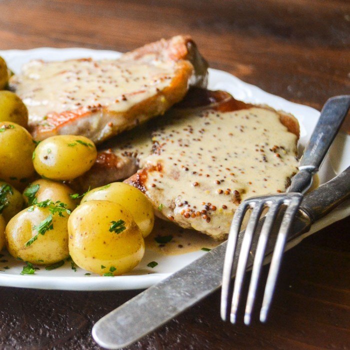 Mustard Pork Chops Recipe | HeyFood — heyfoodapp.com