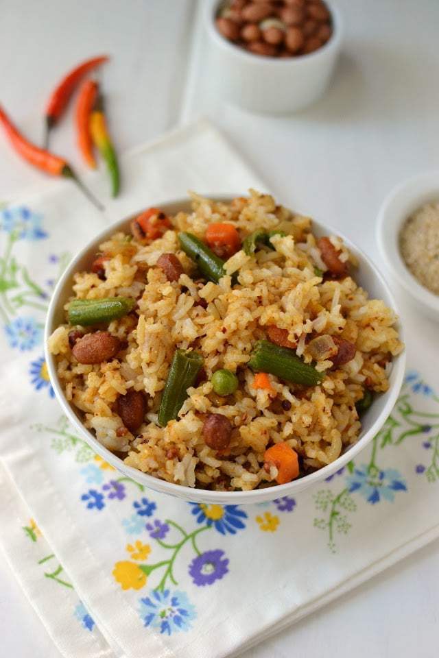 Peanut & Vegetable Rice Recipe | HeyFood — heyfoodapp.com