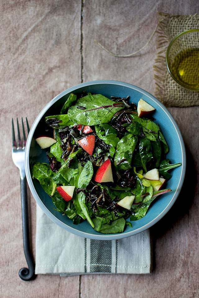 Wild Rice & Baby Greens Salad Recipe | HeyFood — heyfoodapp.com