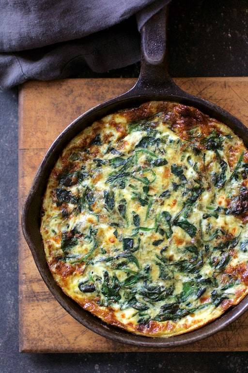 Spinach Leek and Feta Cheese Frittata Recipe | HeyFood — heyfoodapp.com