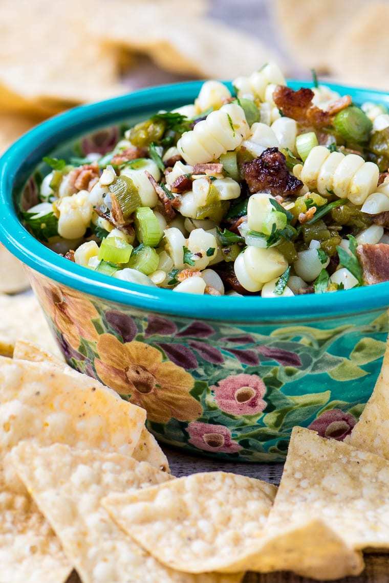 Sweet Corn, Hatch Chile, and Bacon Salsa Recipe | HeyFood — heyfoodapp.com