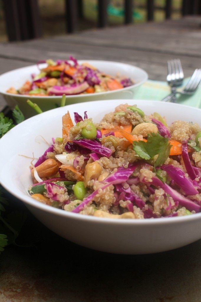 Asian Quinoa Salad with a Mustard Ginger Dressing Recipe | HeyFood — heyfoodapp.com