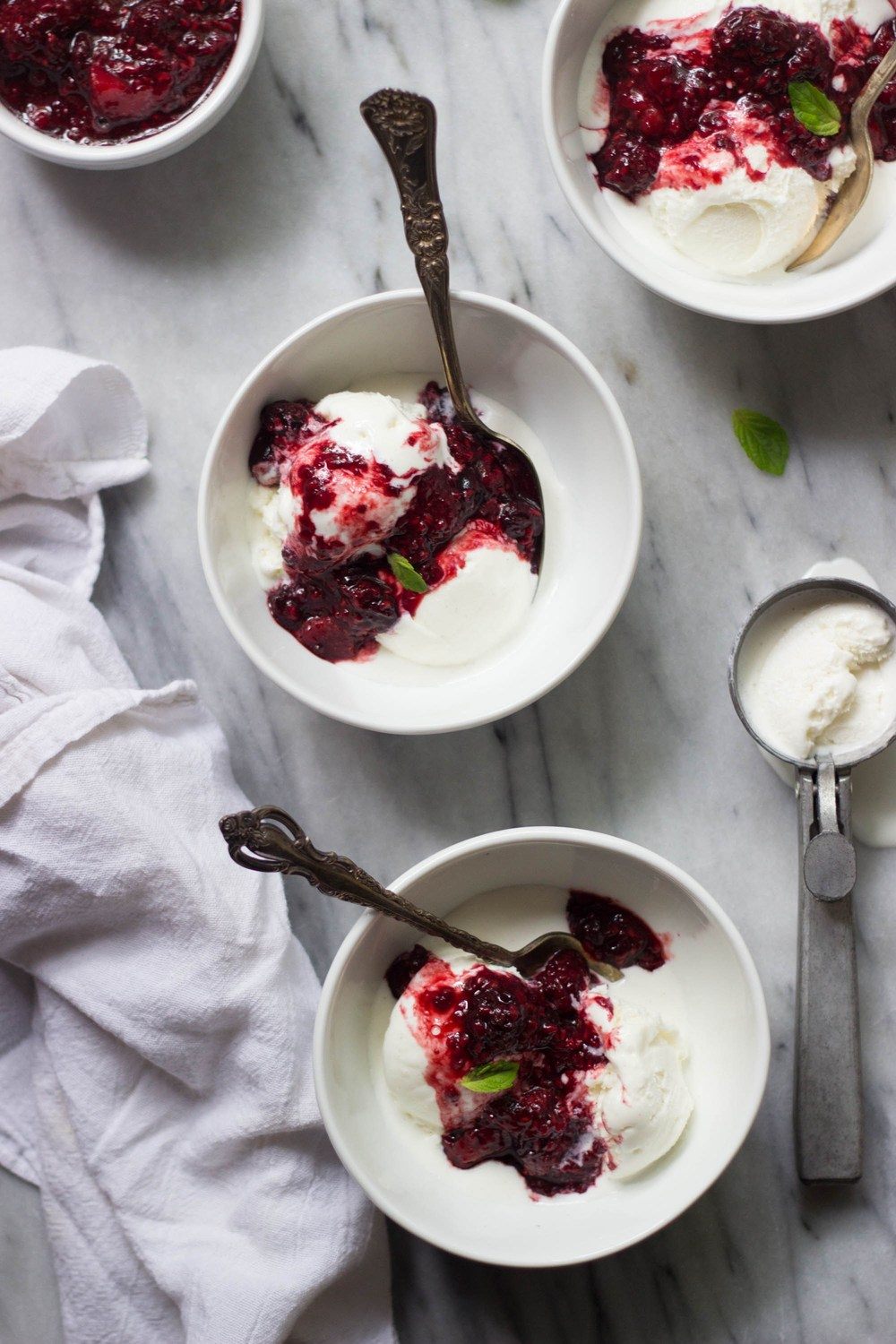 Balsamic Berry Compote + Vanilla Bean Ice Cream Recipe | HeyFood — heyfoodapp.com